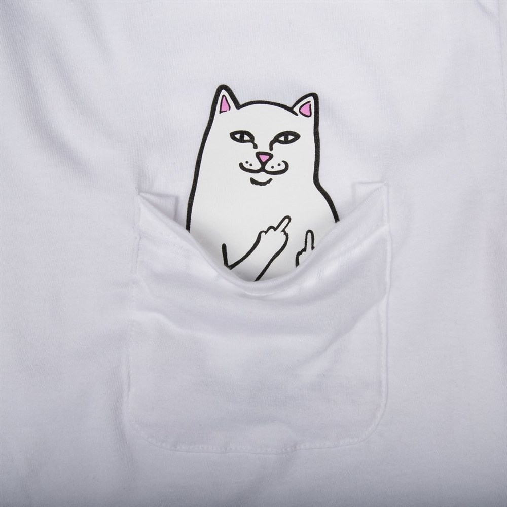 cat in pocket shirt middle finger ripndip